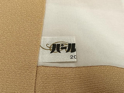 平和屋着物●訪問着　刺繍　舞葉文　暈し染め　金彩　正絹　逸品　AABK8156ph