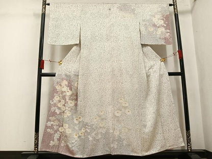 平和屋着物●訪問着　草花文　金彩　ますいわ屋扱い　正絹　逸品　AABK8158ph