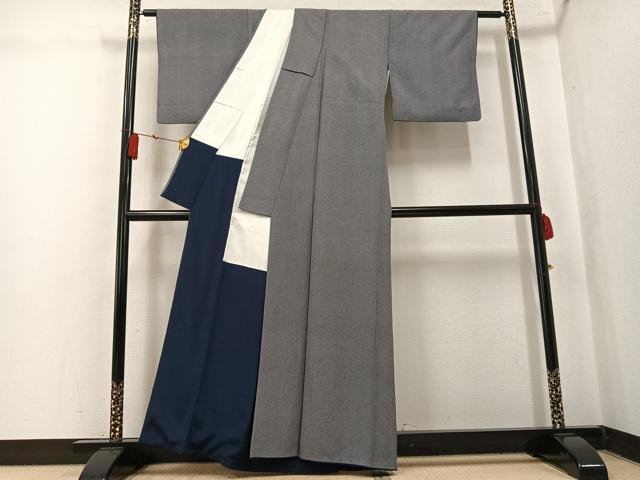 平和屋着物●江戸小紋　鮫小紋柄　正絹　逸品　AABK8162ph