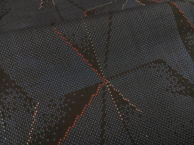 平和屋着物●本場大島紬　7マルキ　幾何学文様　正絹　逸品　未使用　AABK8164ph