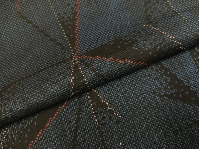平和屋着物●本場大島紬　7マルキ　幾何学文様　正絹　逸品　未使用　AABK8164ph