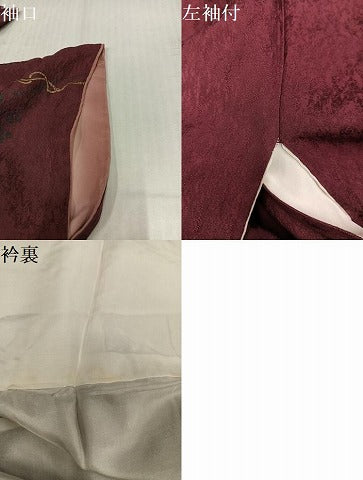 平和屋着物●訪問着　刺繍　葡萄　栗鼠　暈し染め　金銀彩　やまと誂製　正絹　逸品　AABK8165ph