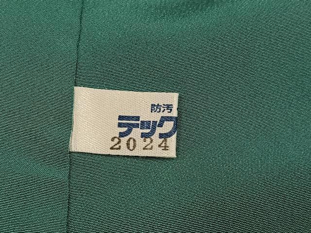 平和屋着物●上質な小紋　市松文　背抜き仕立て　正絹　逸品　AABK8166ph