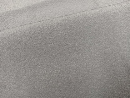 平和屋着物●上質な色無地　銀鼠色　ロング丈　正絹　逸品　AABK8168ph