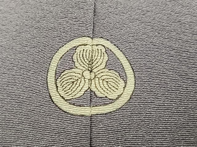 平和屋着物●上質な色無地　銀鼠色　ロング丈　正絹　逸品　AABK8168ph