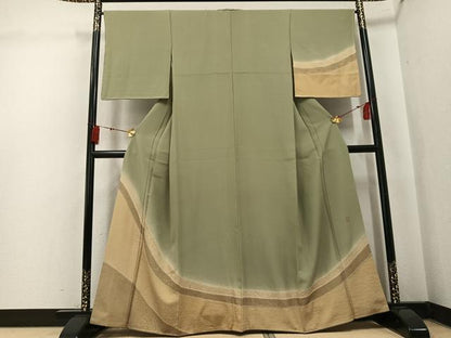 平和屋着物●訪問着　作家物　絞り　吉祥花文　暈し染め　金彩　正絹　逸品　AABK8171ph