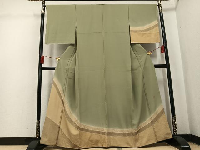 平和屋着物●訪問着　作家物　絞り　吉祥花文　暈し染め　金彩　正絹　逸品　AABK8171ph