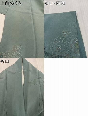 平和屋着物●中国三大刺繍　汕頭刺繍　スワトウ刺繍　訪問着　総刺繍　草花文　暈し染め　正絹　逸品　AABK8172ph