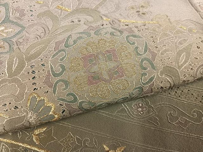 平和屋着物●中国三大刺繍　汕頭刺繍　スワトウ刺繍　訪問着　総刺繍　草花文　暈し染め　正絹　逸品　AABK8172ph