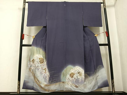 平和屋着物●豪華色留袖　駒刺繍　雪輪花文　暈し染め　金銀彩　正絹　逸品　AABK8173ph