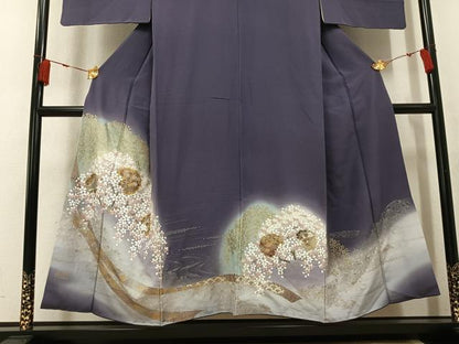 平和屋着物●豪華色留袖　駒刺繍　雪輪花文　暈し染め　金銀彩　正絹　逸品　AABK8173ph