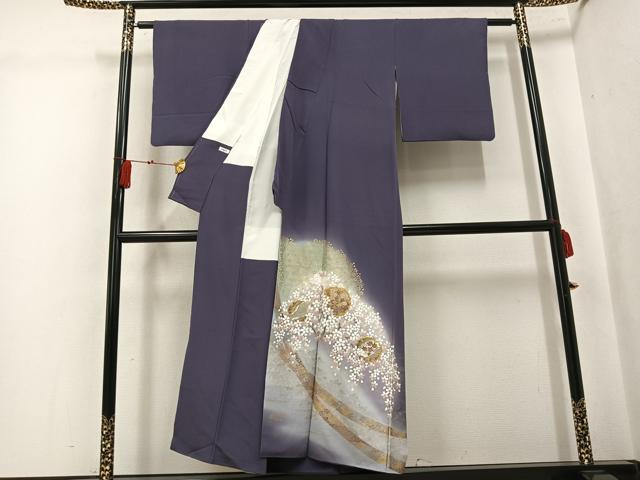 平和屋着物●豪華色留袖　駒刺繍　雪輪花文　暈し染め　金銀彩　正絹　逸品　AABK8173ph