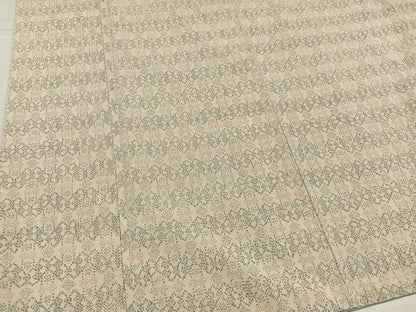 平和屋着物●本塩沢　幾何学文様　正絹　逸品　AABK8174ph
