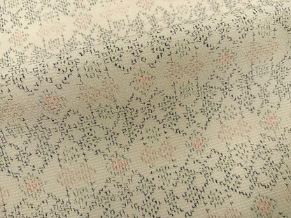 平和屋着物●本塩沢　幾何学文様　正絹　逸品　AABK8174ph