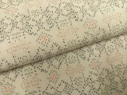 平和屋着物●本塩沢　幾何学文様　正絹　逸品　AABK8174ph