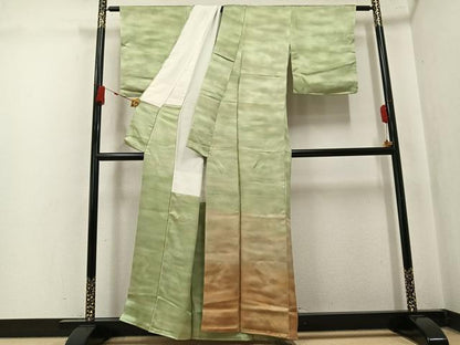 平和屋着物●ろう彩工芸　奥村一心　訪問着　霞文　暈し染め　正絹　逸品　AABK8178ph