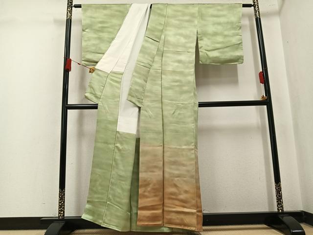 平和屋着物●ろう彩工芸　奥村一心　訪問着　霞文　暈し染め　正絹　逸品　AABK8178ph