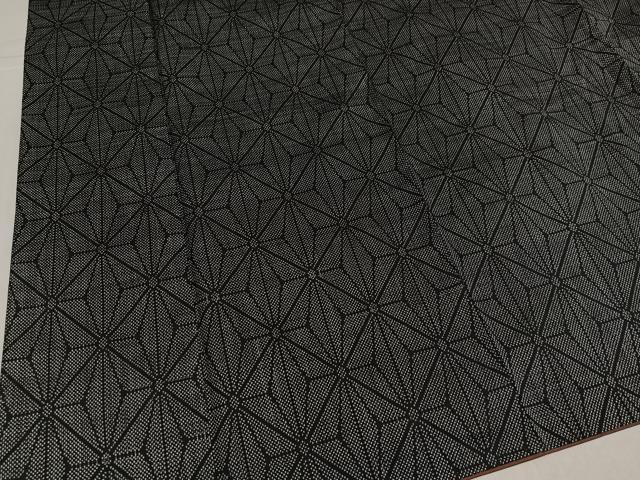 平和屋着物●本場大島紬　7マルキ　麻の葉文様　正絹　逸品　AABK8181ph