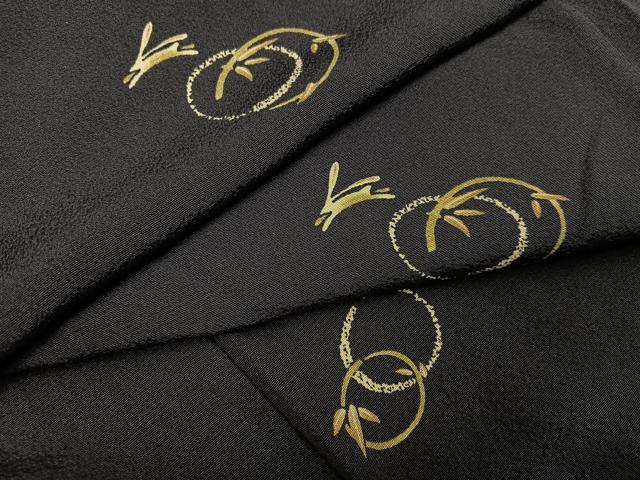 平和屋着物●上質な小紋　兎笹文　正絹　逸品　AABK8182ph