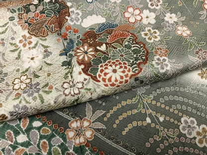 平和屋着物●訪問着　絞り　雪輪飾花文　暈し染め　金彩　正絹　逸品　AABK8184ph