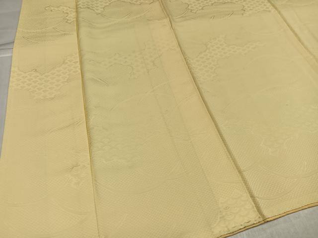 平和屋着物●上質な色無地　青海波地紋　砥粉色　正絹　逸品　AABK8193ph