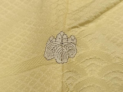 平和屋着物●上質な色無地　青海波地紋　砥粉色　正絹　逸品　AABK8193ph