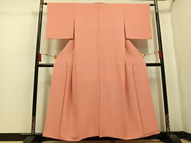 平和屋着物●本草木染作家　瑞鳳　色無地　東雲色　正絹　逸品　AABK8195ph