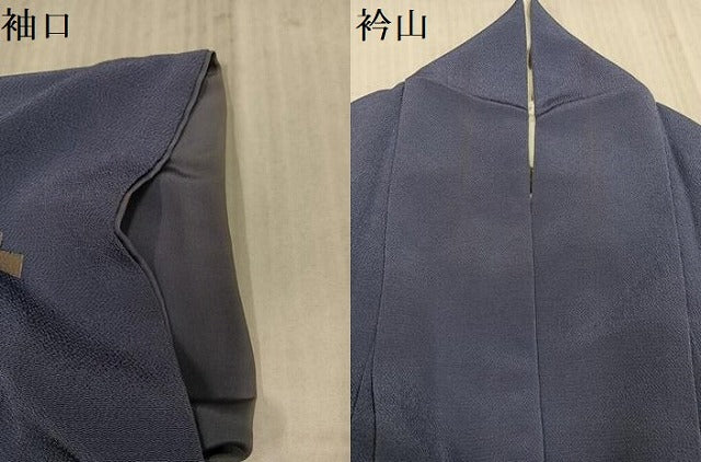 平和屋着物●訪問着　和坐　家紋　鬼しぼ縮緬　正絹　逸品　AABK8202ph
