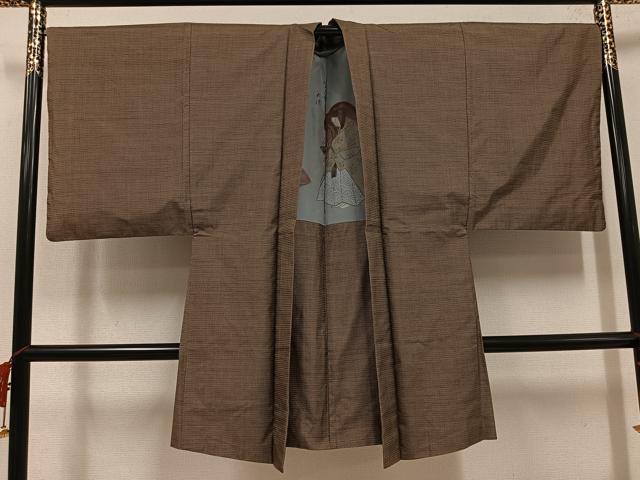 平和屋着物●男性　本場大島紬　アンサンブル　100亀甲　総詰め　正絹　逸品　AABK8203ph