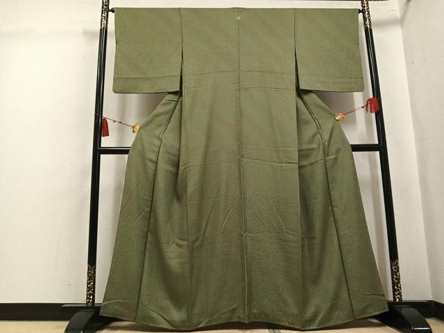 平和屋着物●上質な小紋　霞地紋　正絹　逸品　AABK8206ph