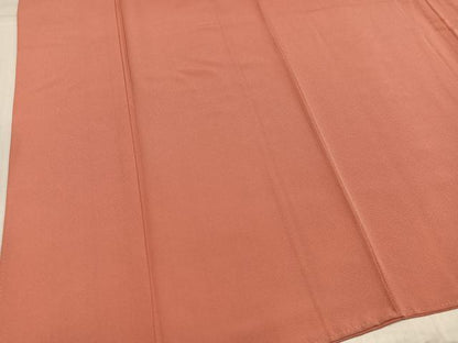 平和屋着物●上質な色無地　曙色　正絹　逸品　AABK8211ph