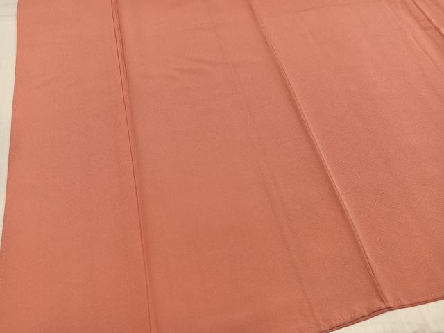 平和屋着物●上質な色無地　曙色　正絹　逸品　AABK8211ph