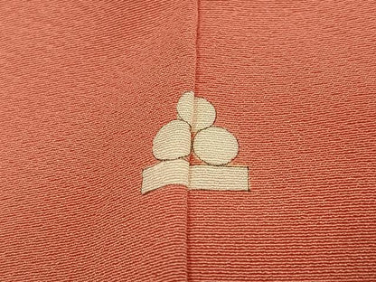 平和屋着物●上質な色無地　曙色　正絹　逸品　AABK8211ph