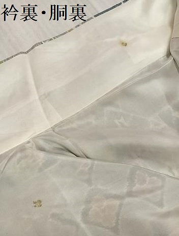 平和屋着物●小千谷紬　草花文　三越扱い　正絹　逸品　未使用　AABK8215ph