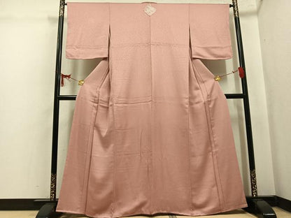 平和屋着物●上質な色無地　ときがら茶色　正絹　逸品　未使用　AABK8216ph