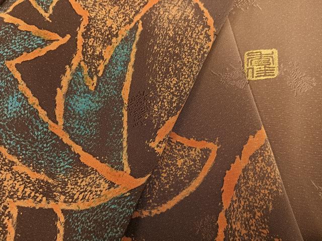 平和屋着物●訪問着　作家物　ろうけつ染　抽象文様　暈し染め　正絹　逸品　AABK8221ph