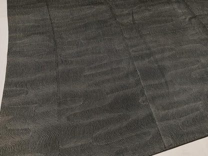 平和屋着物●江戸小紋　流水文　黒地　正絹　逸品　AABK8224ph