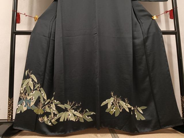 平和屋着物●訪問着　枝葉文　正絹　逸品　AABK8236ph