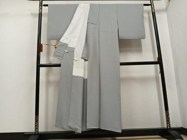平和屋着物●上質な色無地　蕎麦切色　正絹　逸品　AABK8240ph