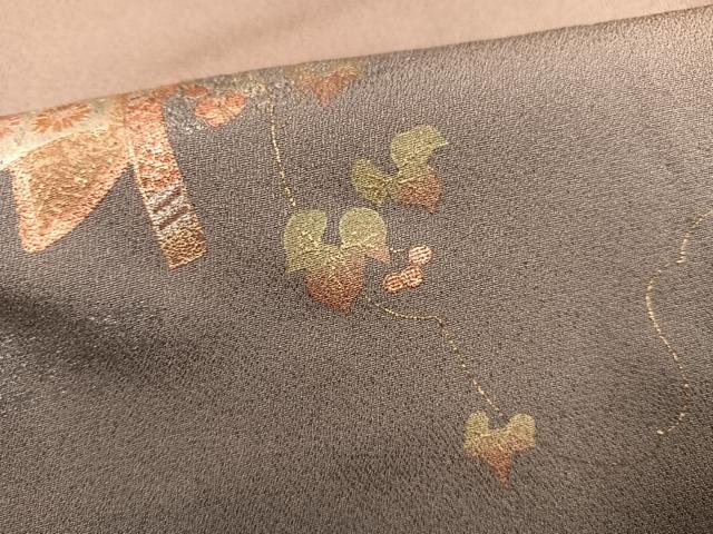 平和屋着物●訪問着　誰が袖花文　暈し染め　金彩　西武百貨店扱い　正絹　逸品　AABK8243ph