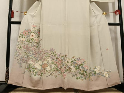 平和屋着物●本加賀友禅作家　梶山伸　色留袖　枝花文　暈し染め　大丸扱い　正絹　逸品　AABK8246ph