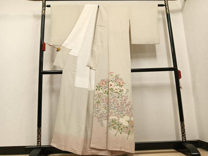 平和屋着物●本加賀友禅作家　梶山伸　色留袖　枝花文　暈し染め　大丸扱い　正絹　逸品　AABK8246ph