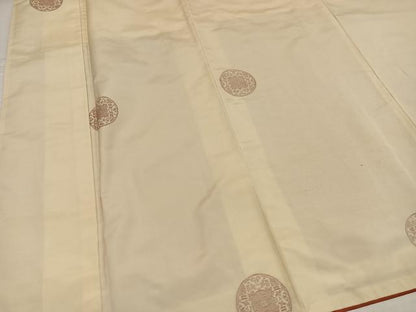 平和屋着物●上質な紬　花丸文　正絹　逸品　AABK8250ph