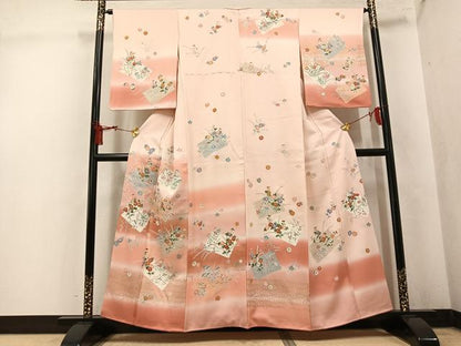 平和屋着物●訪問着　花筏　暈し染め　金彩　正絹　逸品　AABK8251ph