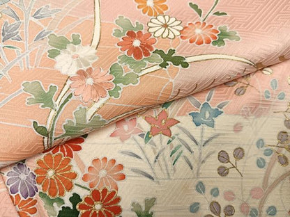 平和屋着物●訪問着　花筏　暈し染め　金彩　正絹　逸品　AABK8251ph