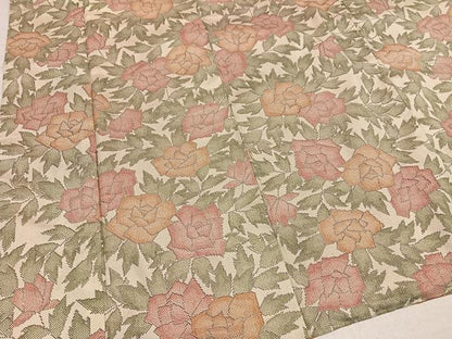 平和屋着物●本場大島紬　染大島　草花文　正絹　逸品　AABK8256ph