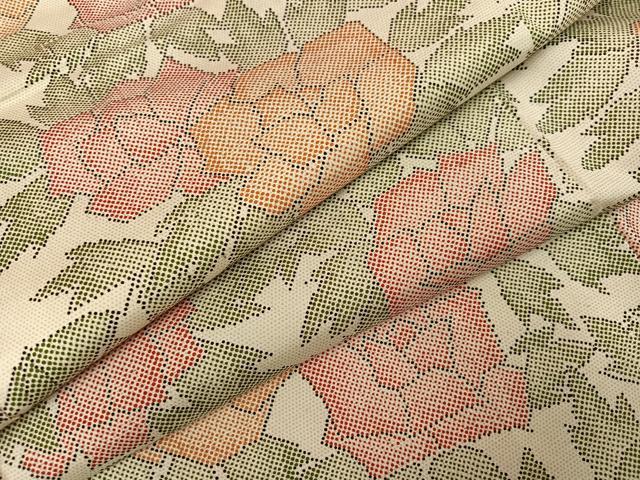 平和屋着物●本場大島紬　染大島　草花文　正絹　逸品　AABK8256ph