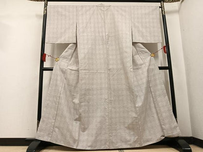 平和屋着物●本場大島紬　麻の葉文様　正絹　逸品　AABK8260ph