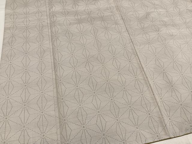 平和屋着物●本場大島紬　麻の葉文様　正絹　逸品　AABK8260ph