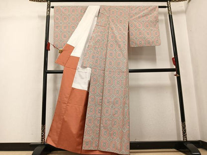 平和屋着物●本場村山大島紬　抽象文様　正絹　逸品　AABK8261ph